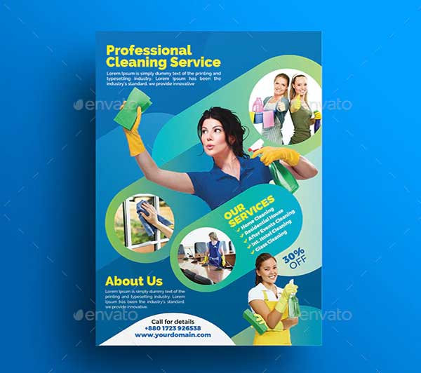 Carpet Cleaning Flyer Templates Free PSD, Ai, Word, InDesign Formats